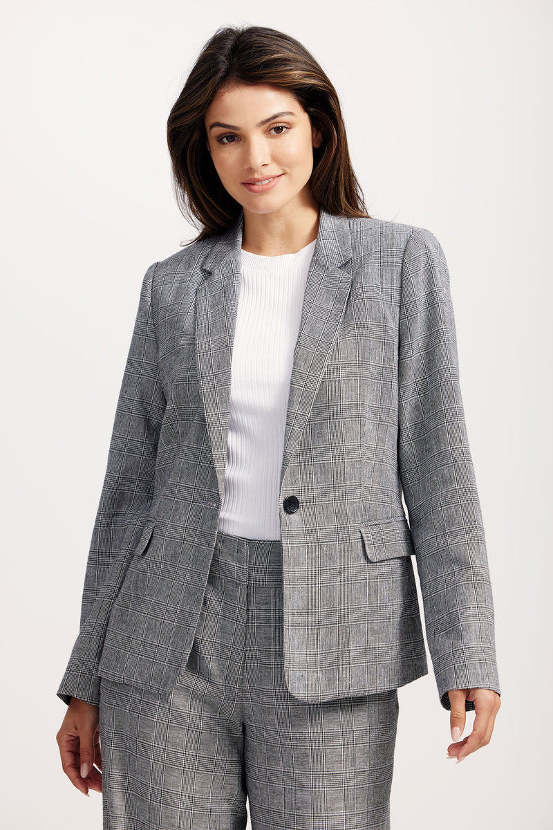 Sophia Tailored Check Blazer