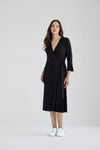 Hera Side Pleated Wrap Dress